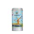 Photo of a spice tin Bunny Rabbit's Blossom Salt Organic Herbal Salt. On the spice tin is a picture of a rabbit with outstretched arms, on which flowers fall from the sky.