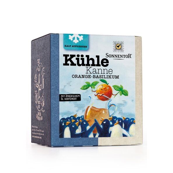 Kühle Kanne Orange-Basilikum Tee bio 0 g, Pyramidenbeutel | © SONNENTOR